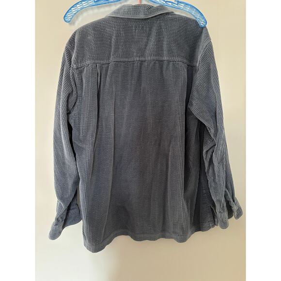 Vintage LL Bean Blue Women’s Soft Corduroy Button Up Large - Picture 2 of 3